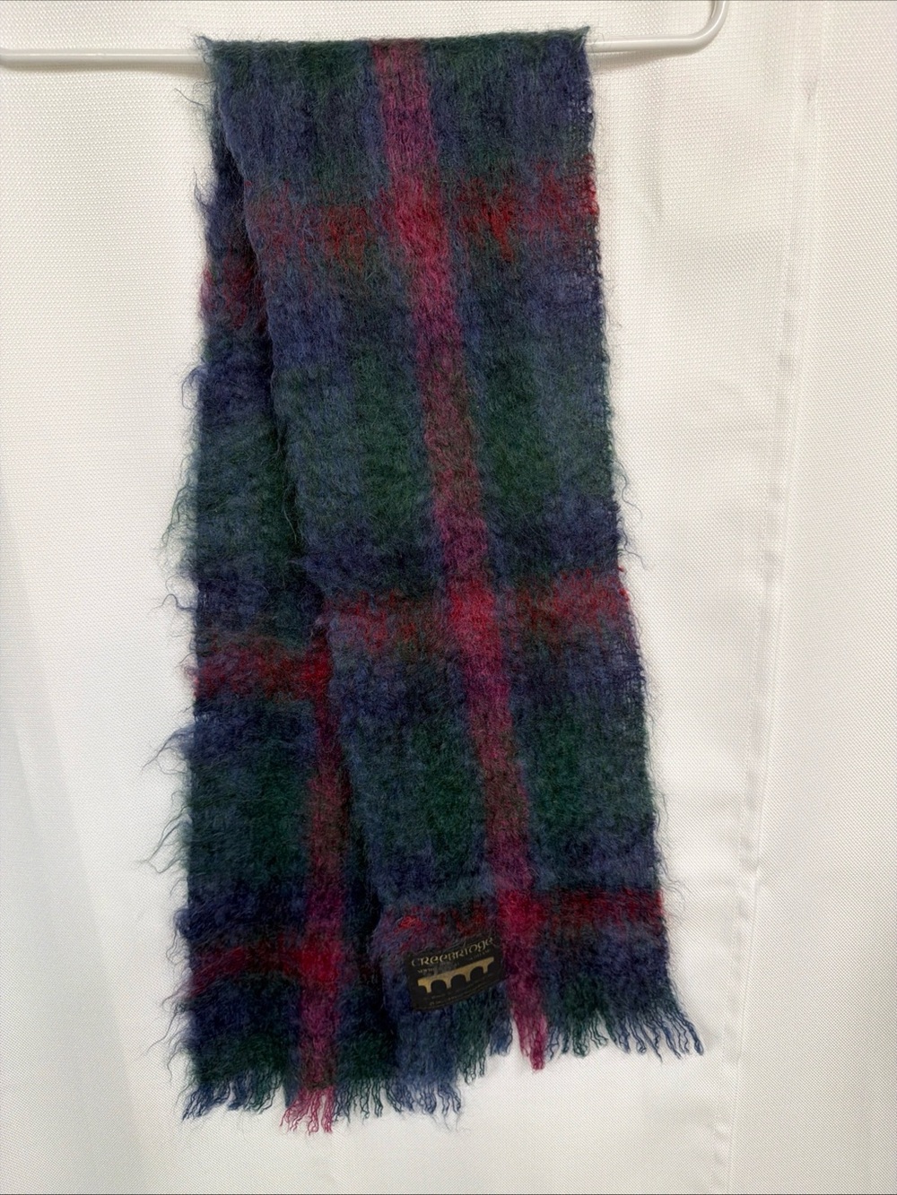 VTG  Creebridge Classic Scotland High Quality Fluffy Mohair Tartan Plaid Scarf